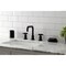 Kingston Brass Widespread Bathroom Faucet with Push PopUp, Matte Black KS1410RKX - alternate 5